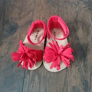 Girls Old Navy Red Sandals 6 to 12 months